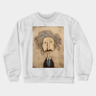 Abstract Einstein Portrait 3 Crewneck Sweatshirt